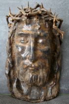 Shroud of Turin Holy Face of Jesus I glazed antraciet